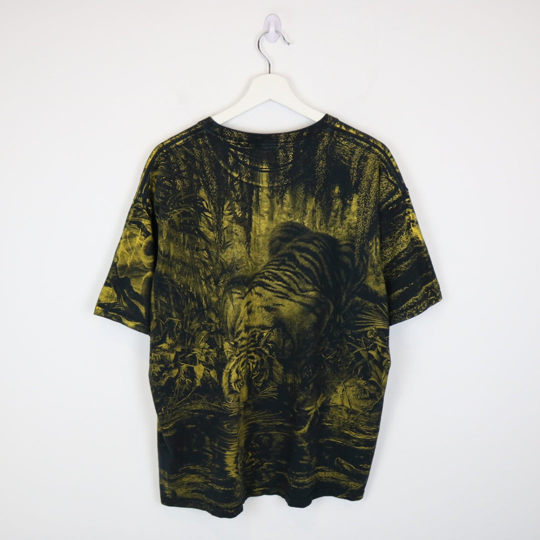 Vintage 00's Tiger Nature Mazatlan Mexico AOP Tee - XL-NEWLIFE Clothing