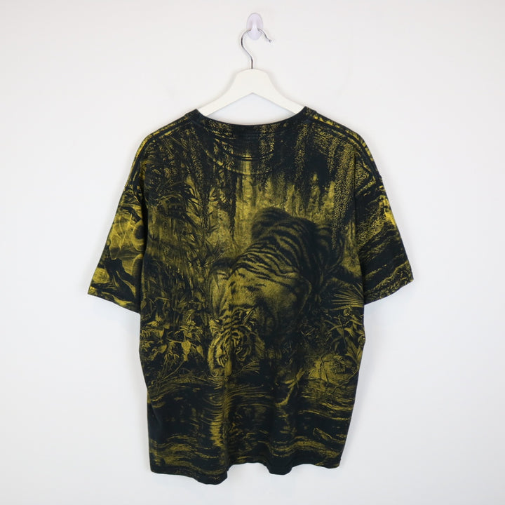 Vintage 00's Tiger Nature Mazatlan Mexico AOP Tee - XL-NEWLIFE Clothing