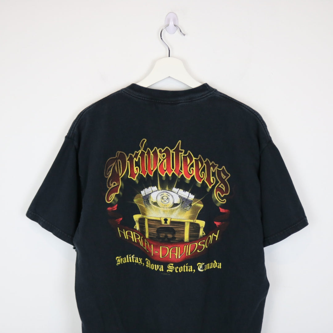 Vintage 2008 Harley Davidson Halifax Nova Scotia Tee - L-NEWLIFE Clothing