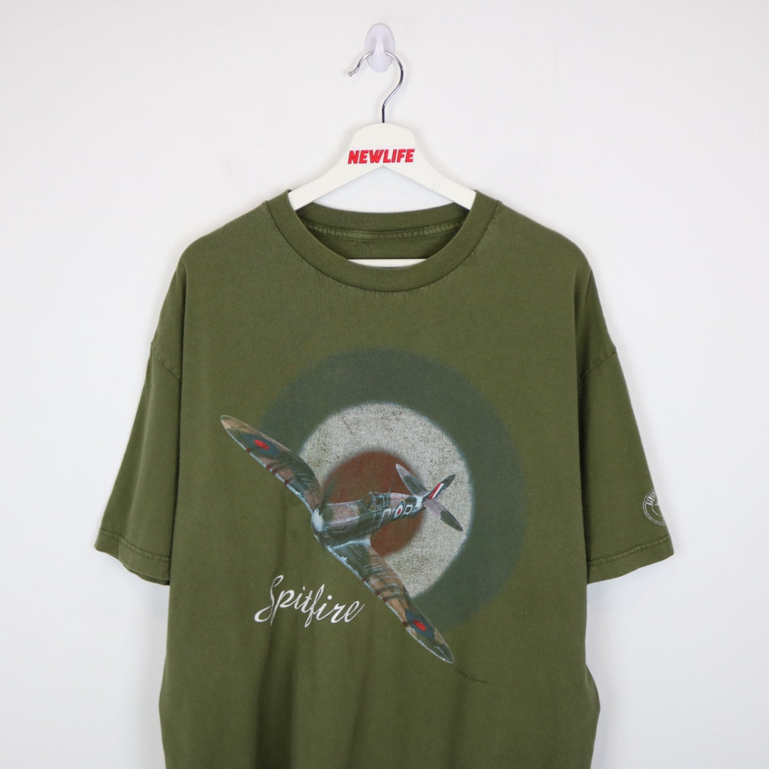 Vintage 00's Alberta Aviation Museum Spitfire Tee - XL-NEWLIFE Clothing