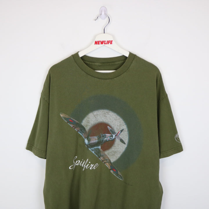 Vintage 00's Alberta Aviation Museum Spitfire Tee - XL-NEWLIFE Clothing
