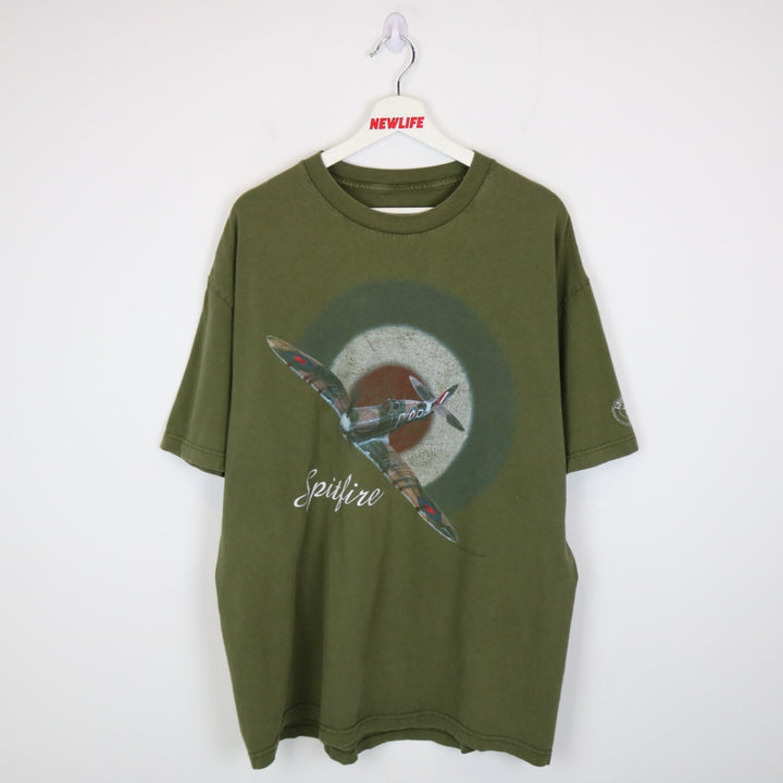 Vintage 00's Alberta Aviation Museum Spitfire Tee - XL-NEWLIFE Clothing