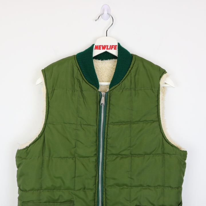 Vintage 80's Sherpa Lined Vest - S-NEWLIFE Clothing