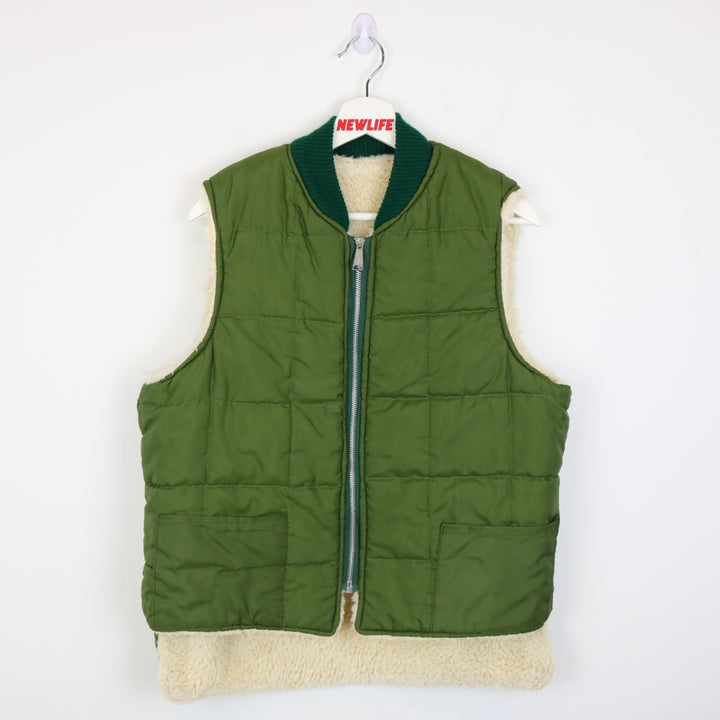 Vintage 80's Sherpa Lined Vest - S-NEWLIFE Clothing