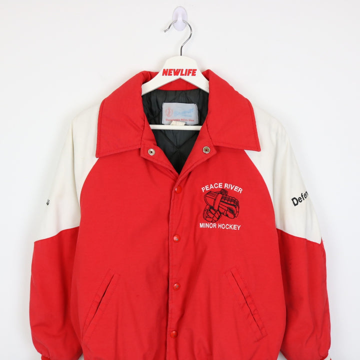 Vintage 80's Peace River Hockey Puffer Jacket - M-NEWLIFE Clothing