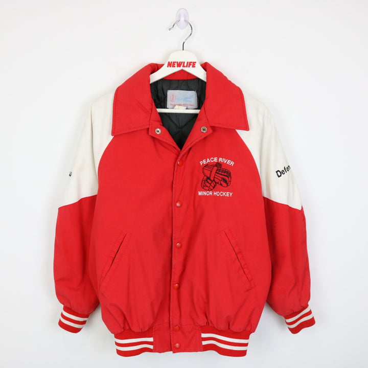 Vintage 80's Peace River Hockey Puffer Jacket - M-NEWLIFE Clothing