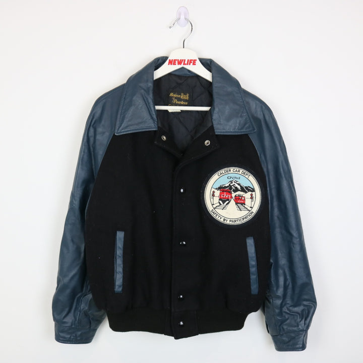 Vintage 80's CN Rail Varsity Jacket - M-NEWLIFE Clothing