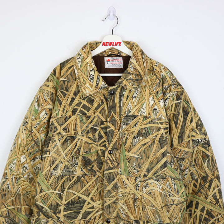 Vintage 80's Skyline Fall Flight Camo Quilt Lined Jacket - XL-NEWLIFE Clothing