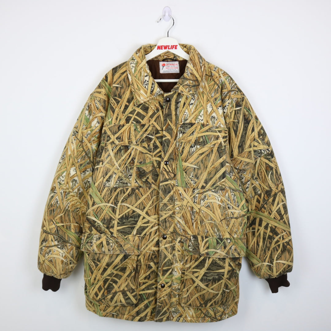 Vintage 80's Skyline Fall Flight Camo Quilt Lined Jacket - XL-NEWLIFE Clothing