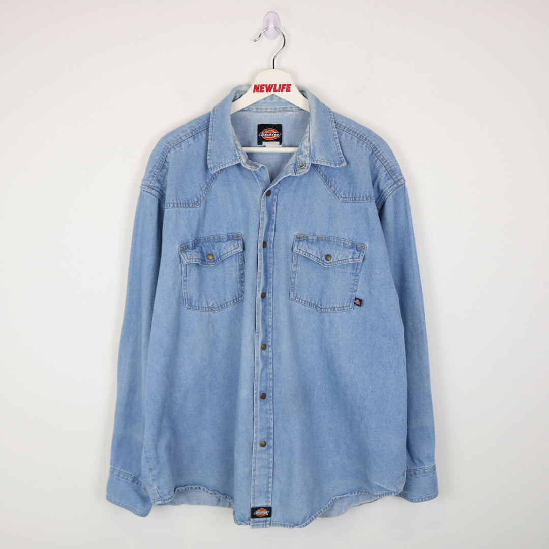 Vintage 00's Dickies Denim Work Button Up - XL/XXL-NEWLIFE Clothing