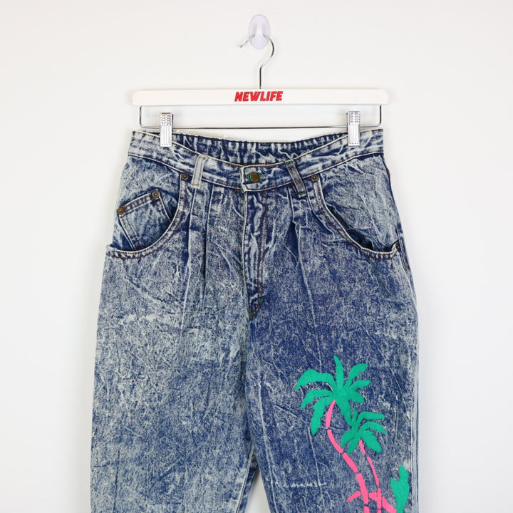 Vintage 80's Wolf Creek Palm Tree Denim Jeans - 28"-NEWLIFE Clothing