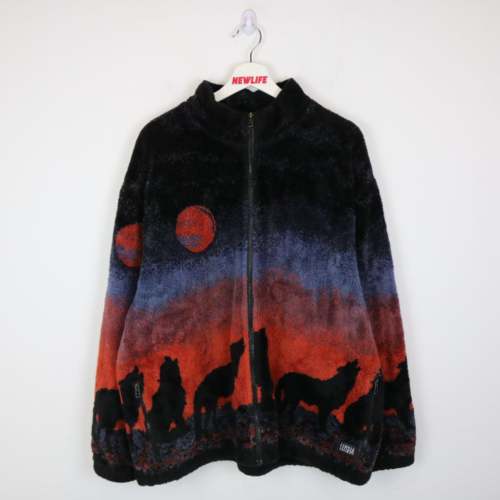 Vintage Wolf Nature Fleece Jacket - XL-NEWLIFE Clothing