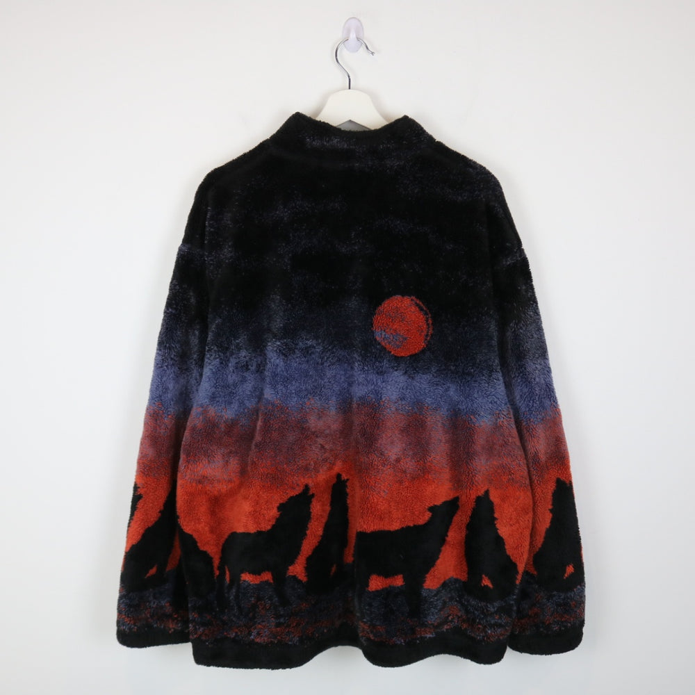 Vintage Wolf Nature Fleece Jacket - XL-NEWLIFE Clothing