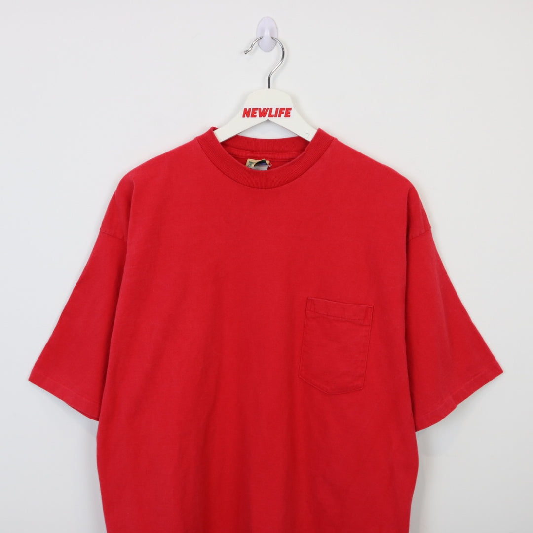 Vintage 90's TT&Co Blank Pocket Tee - L-NEWLIFE Clothing