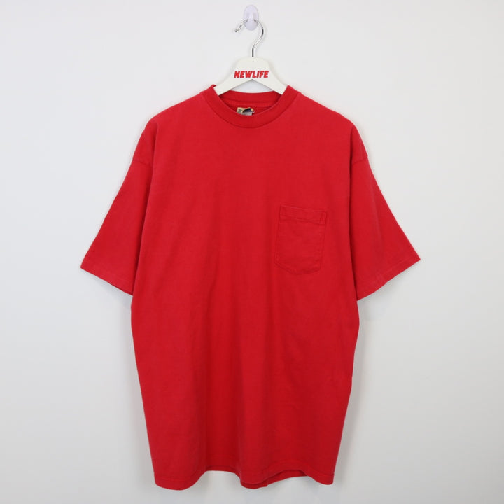 Vintage 90's TT&Co Blank Pocket Tee - L-NEWLIFE Clothing