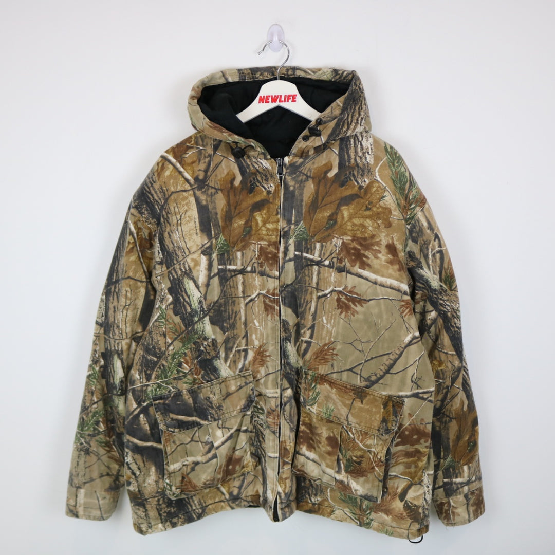 Vintage 00's Real Tree Camo Lined Hooded Jacket - L/XL-NEWLIFE Clothing