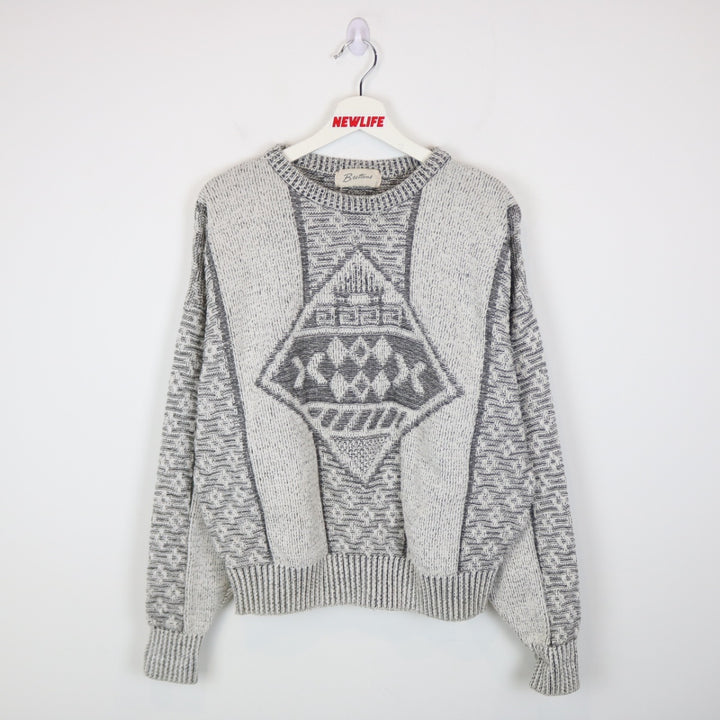 Vintage 80's Brettons Patterned Knit Sweater - L-NEWLIFE Clothing