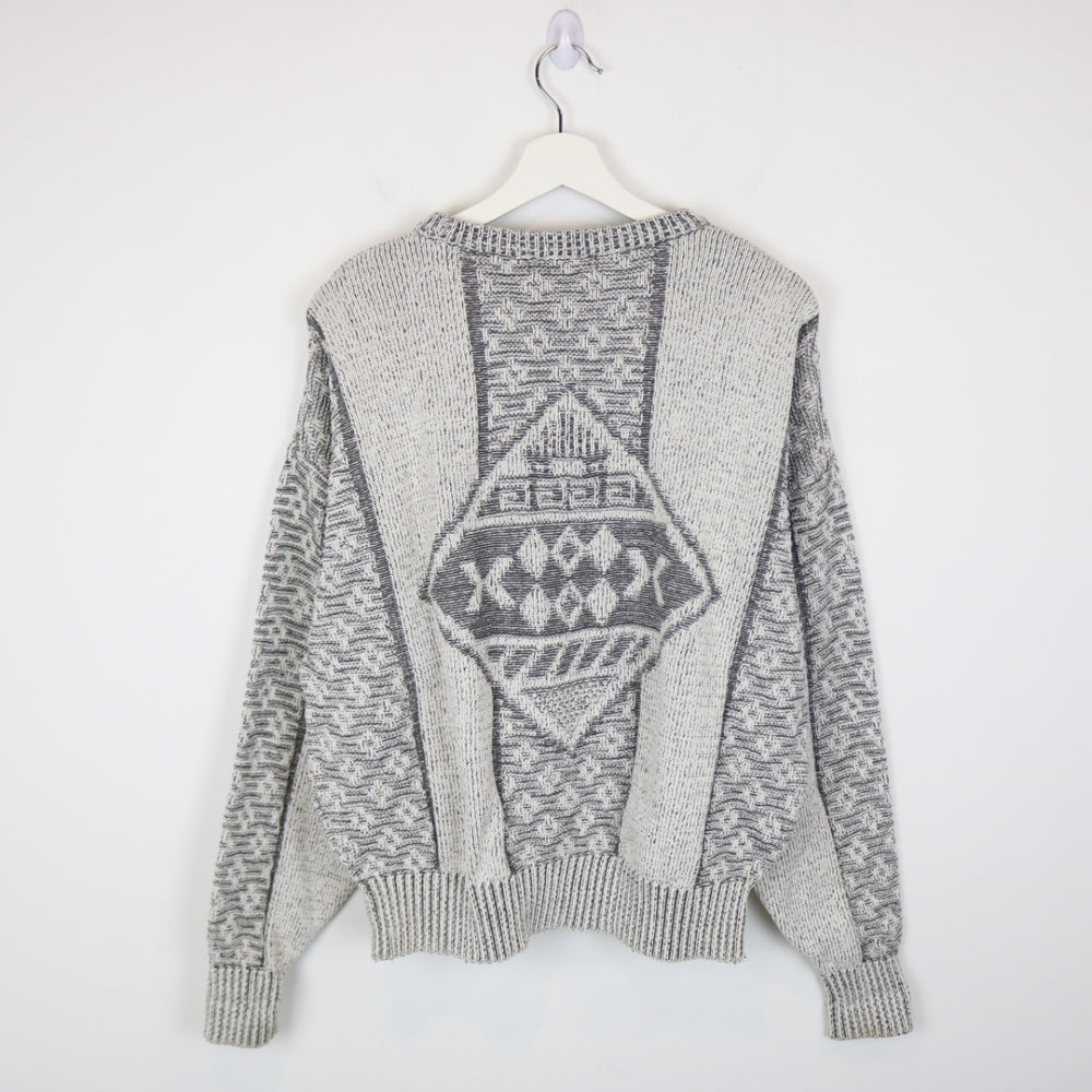 Vintage 80's Brettons Patterned Knit Sweater - L-NEWLIFE Clothing