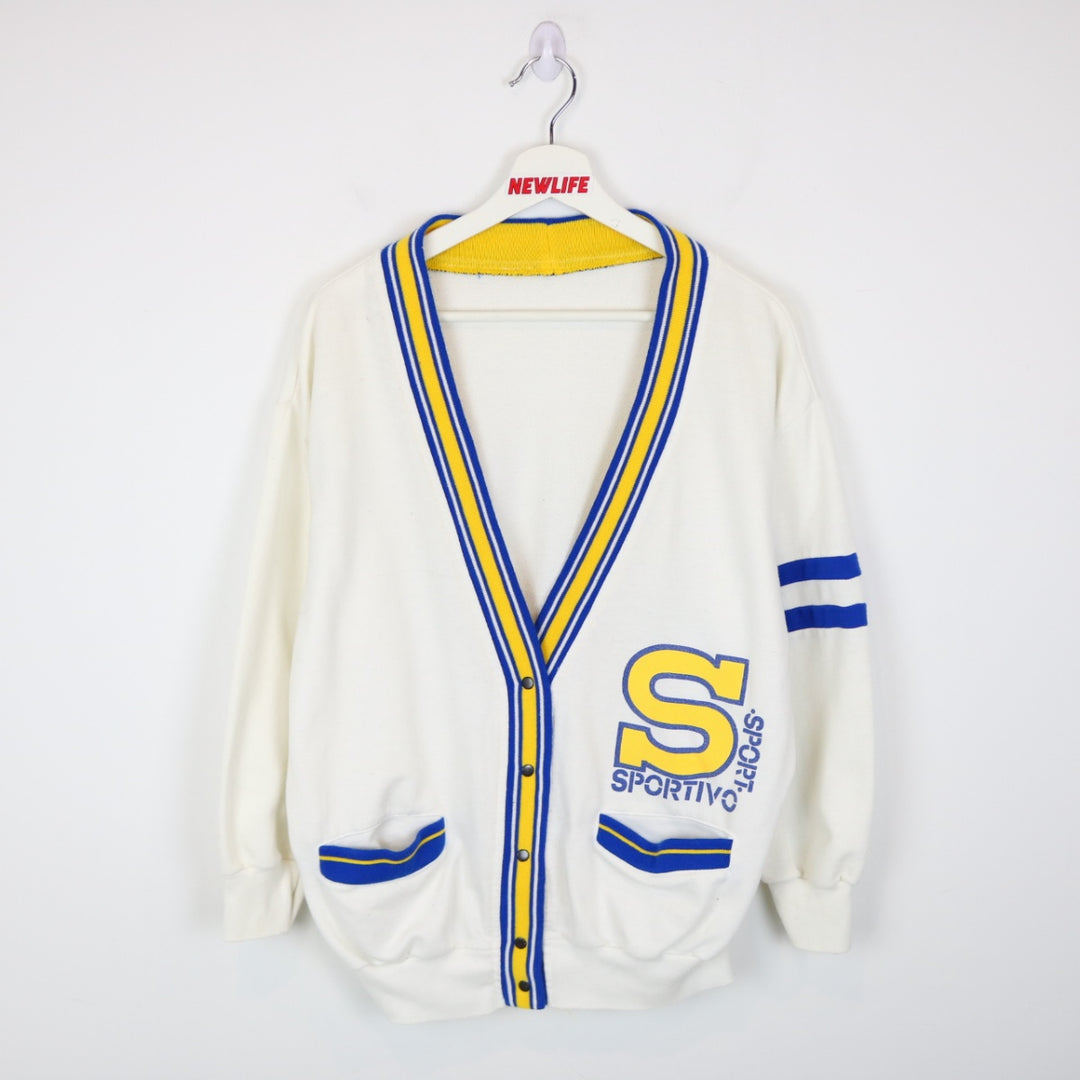 Vintage 80's Sport Sportivo Cardigan Sweater - M-NEWLIFE Clothing