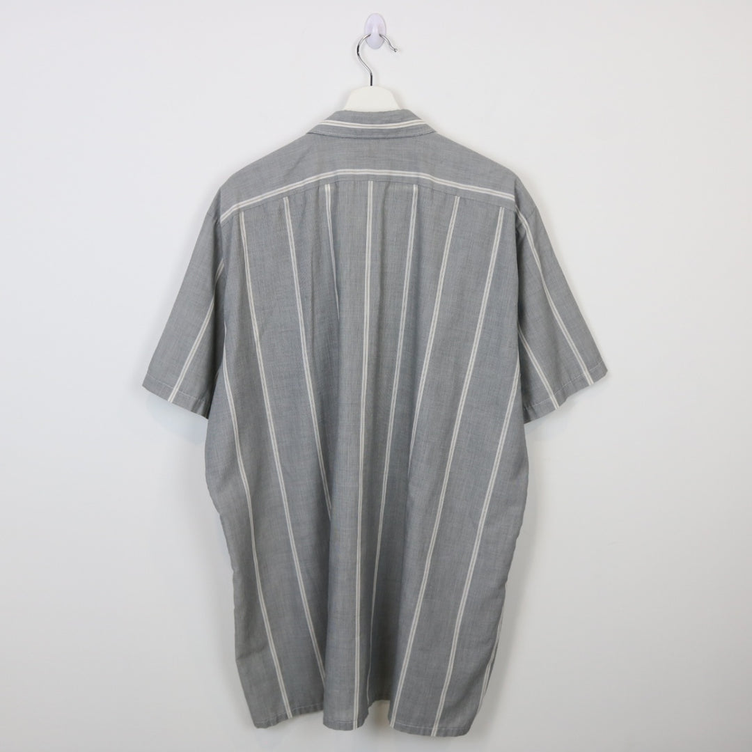 Vintage 80's Striped Short Sleeve Button Up - XXL-NEWLIFE Clothing