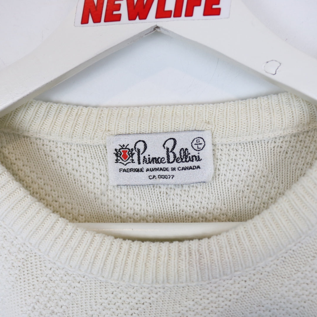 Vintage 80's Prince Bellini Patterned Knit Sweater - L-NEWLIFE Clothing