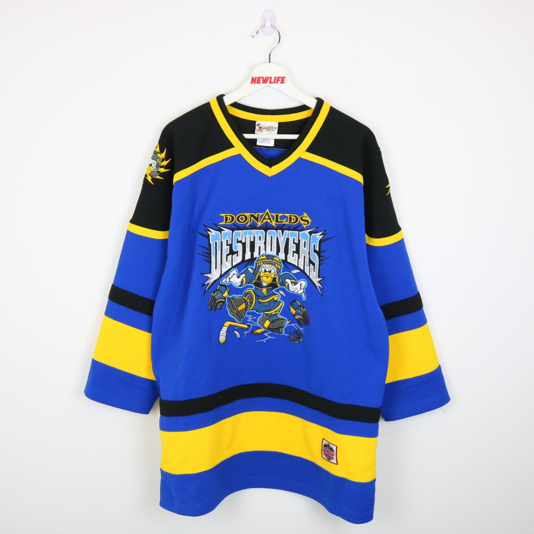 Vintage 00's Disney Donald's Destroyers Hockey jersey - M-NEWLIFE Clothing