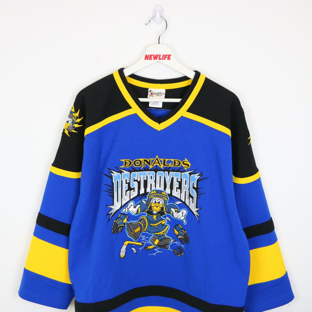 Vintage 00's Disney Donald's Destroyers Hockey jersey - M-NEWLIFE Clothing