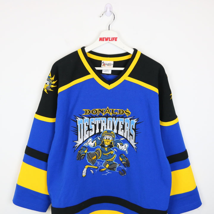 Vintage 00's Disney Donald's Destroyers Hockey jersey - M-NEWLIFE Clothing