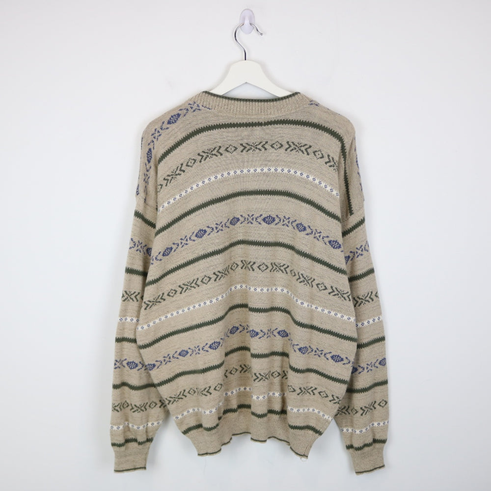 Vintage 90's Club International Patterned Knit Sweater - L-NEWLIFE Clothing