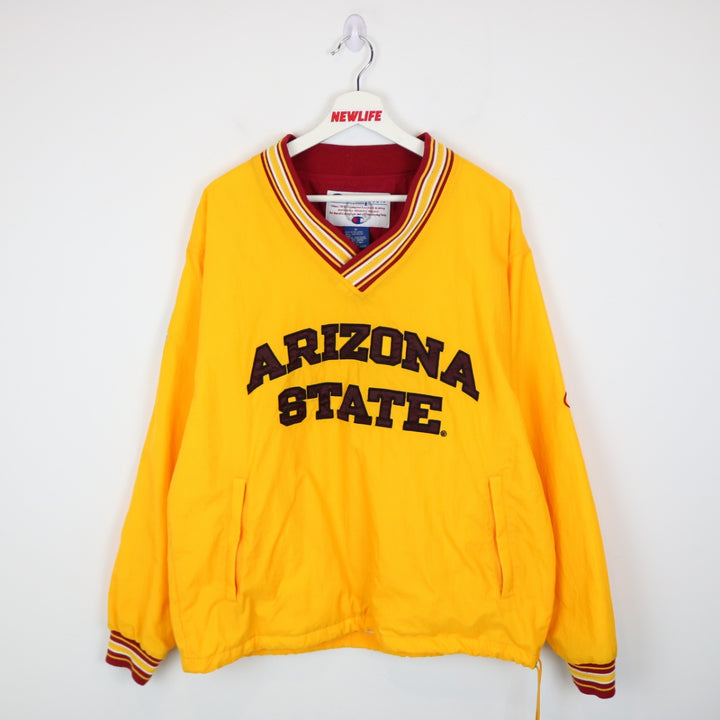 Vintage 00's Arizona State University Sun Devils Champion Pullover Windbreaker - L-NEWLIFE Clothing
