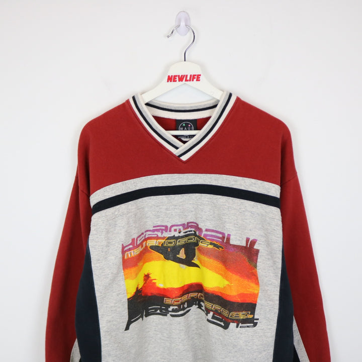 Vintage 1997 Maui and Sons Snowboarding Crewneck - M-NEWLIFE Clothing