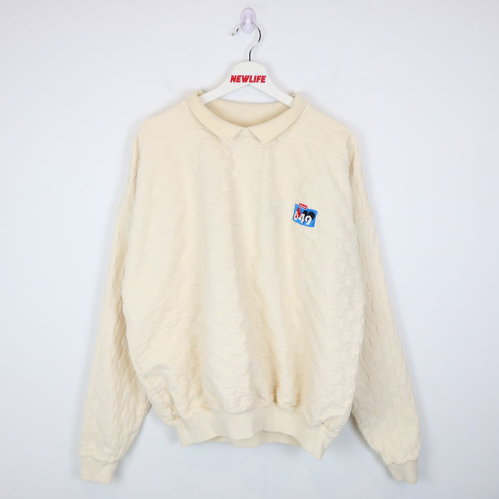 Vintage 90's Lotto 649 Textured Collared Crewneck - XL-NEWLIFE Clothing