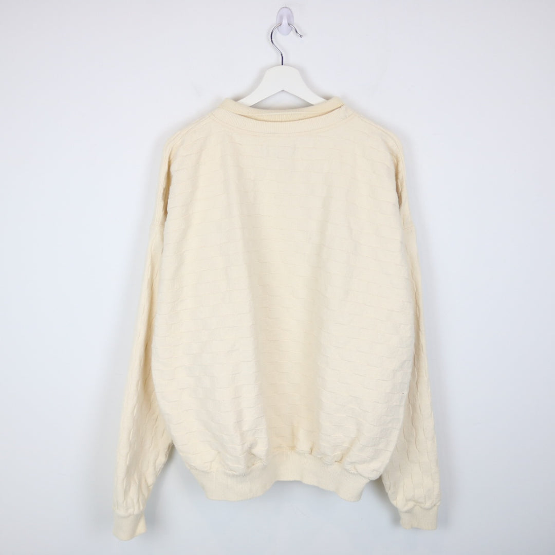 Vintage 90's Lotto 649 Textured Collared Crewneck - XL-NEWLIFE Clothing