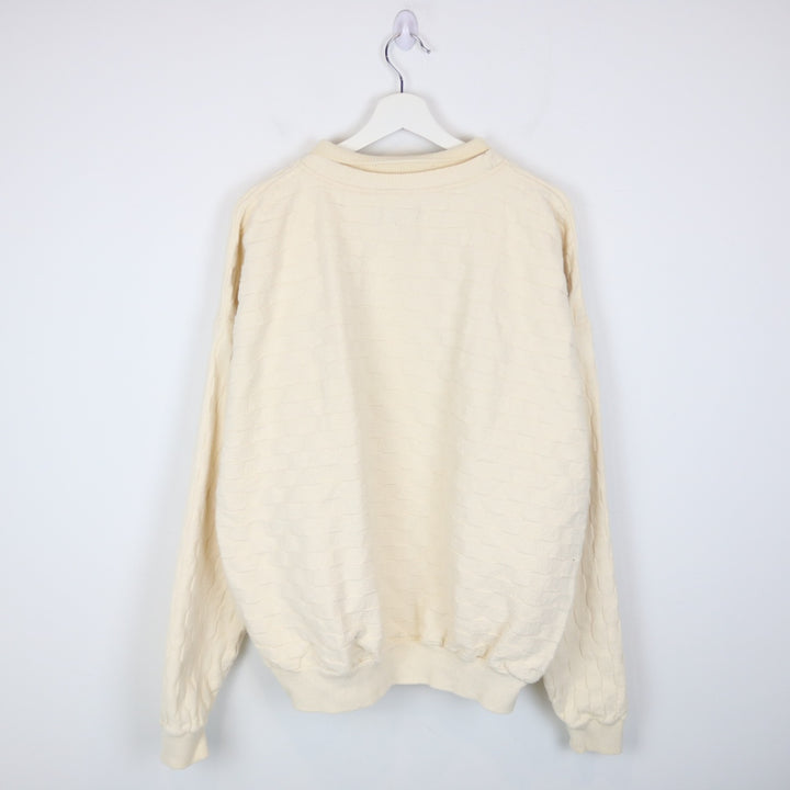 Vintage 90's Lotto 649 Textured Collared Crewneck - XL-NEWLIFE Clothing