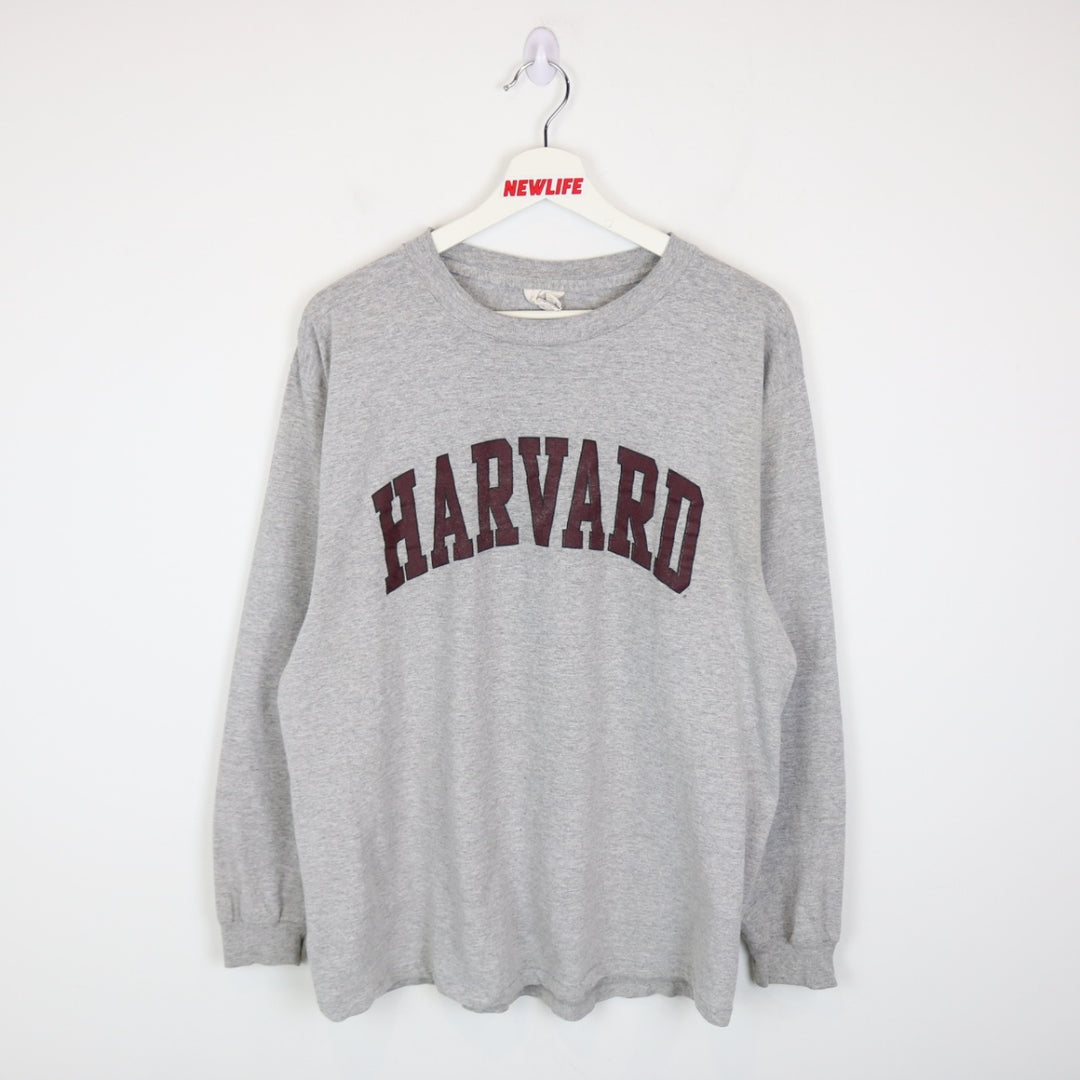 Vintage 90's Harvard University Long Sleeve Tee - L-NEWLIFE Clothing