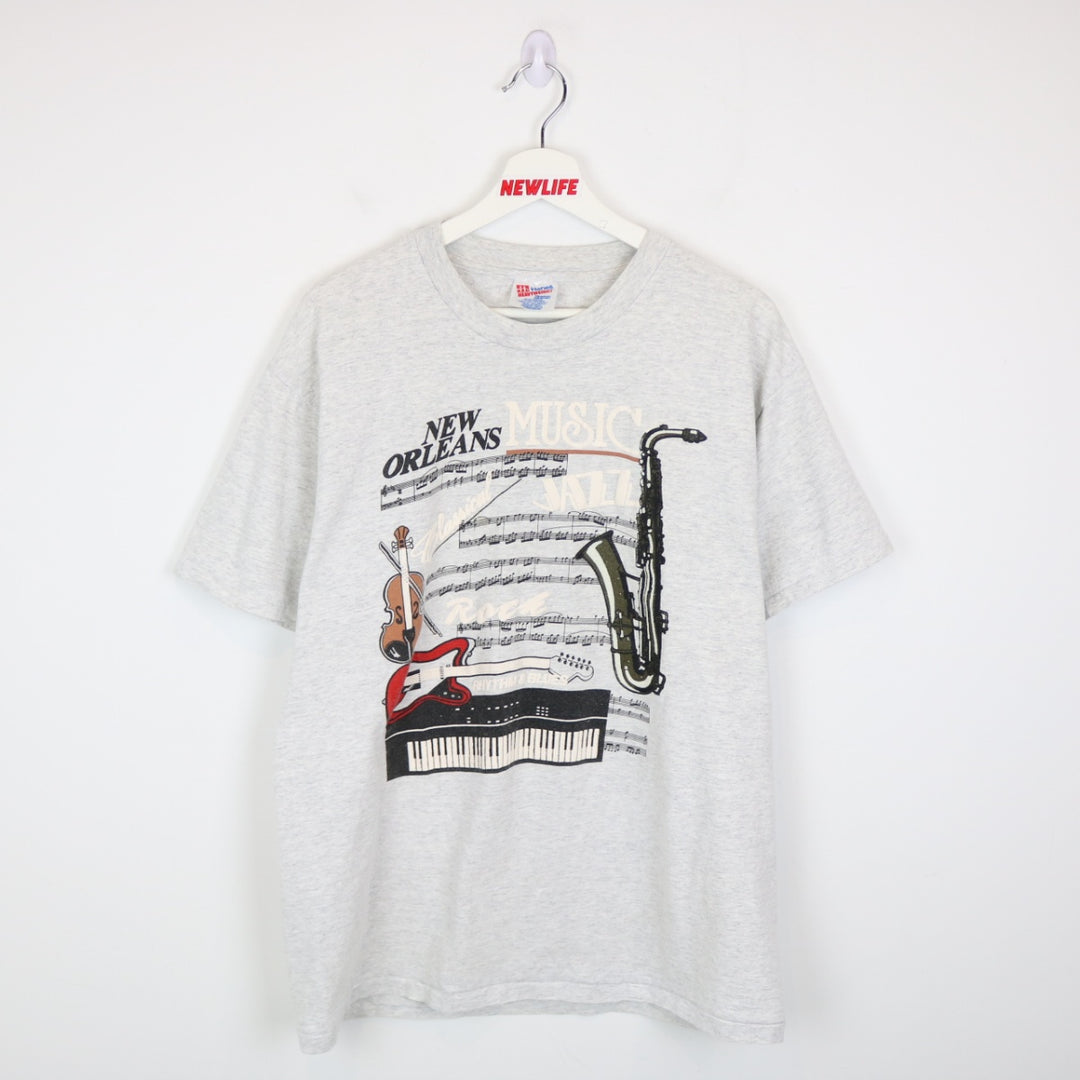 Vintage 90's New Orleans Jazz Music Tee - L-NEWLIFE Clothing