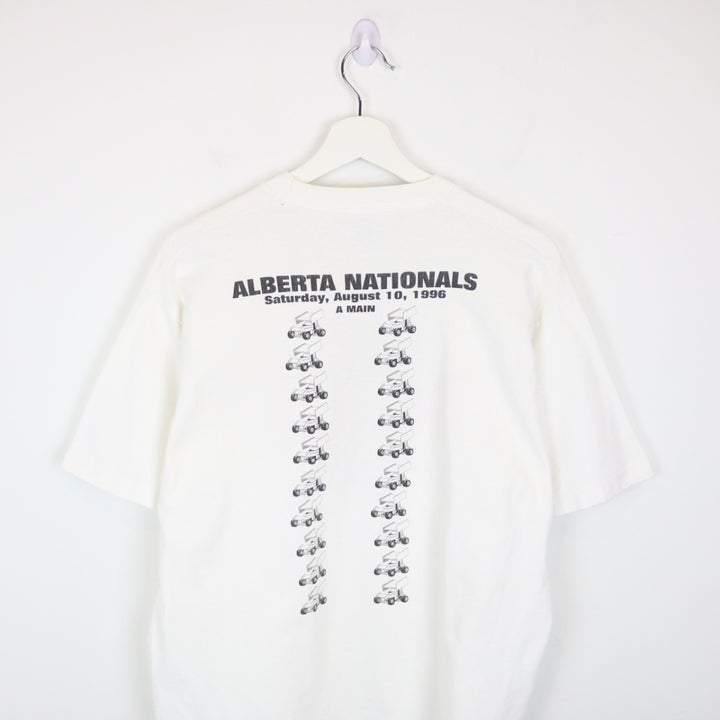 Vintage 1996 Alberta Sprint Car Racing Tee - L-NEWLIFE Clothing