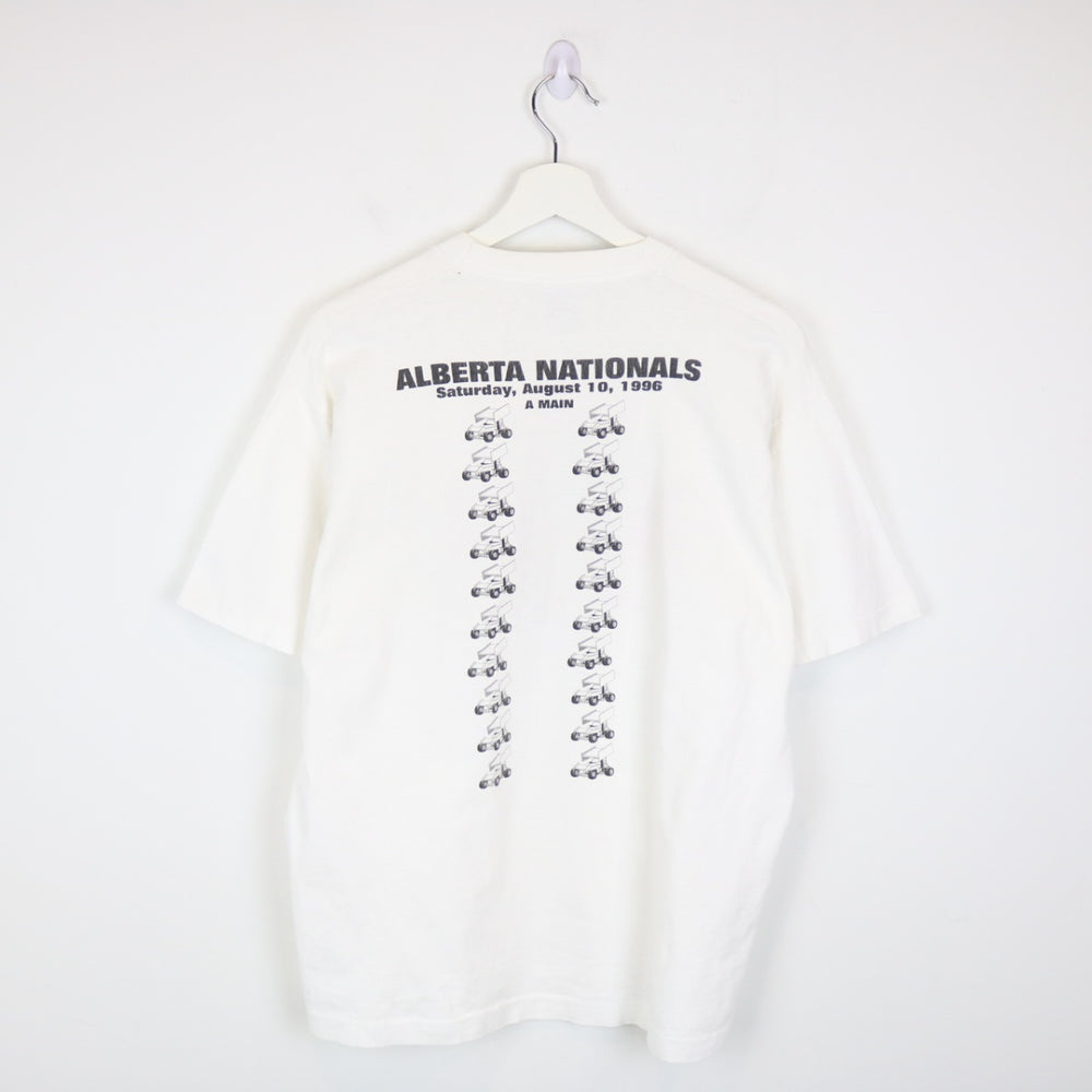 Vintage 1996 Alberta Sprint Car Racing Tee - L-NEWLIFE Clothing