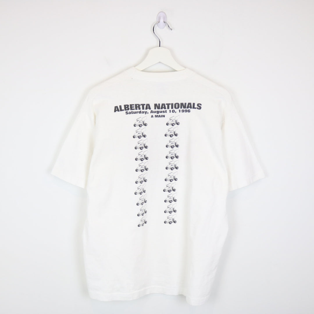 Vintage 1996 Alberta Sprint Car Racing Tee - L-NEWLIFE Clothing