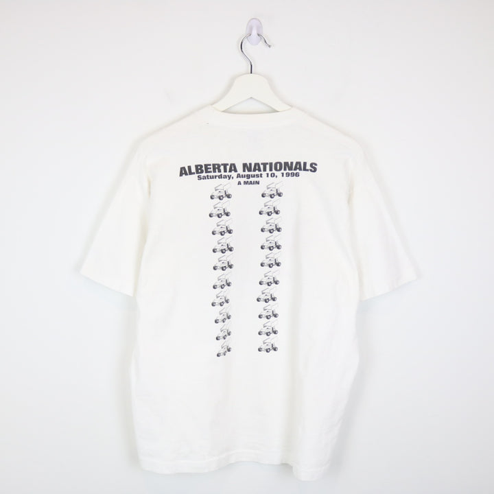 Vintage 1996 Alberta Sprint Car Racing Tee - L-NEWLIFE Clothing