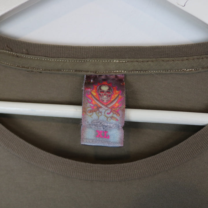 Vintage Y2K Ed Hardy Love Kills Slowly Long Sleeve Tee - XL-NEWLIFE Clothing