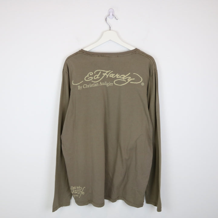 Vintage Y2K Ed Hardy Love Kills Slowly Long Sleeve Tee - XL-NEWLIFE Clothing