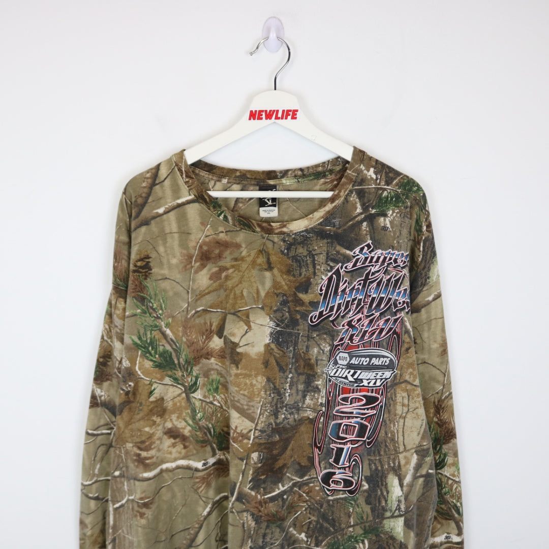 2016 Super Dirt Week Real Tree Camo Long Sleeve Racing Tee - XXL-NEWLIFE Clothing