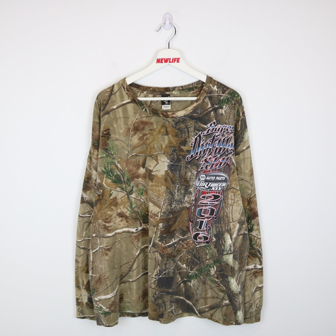 2016 Super Dirt Week Real Tree Camo Long Sleeve Racing Tee - XXL-NEWLIFE Clothing