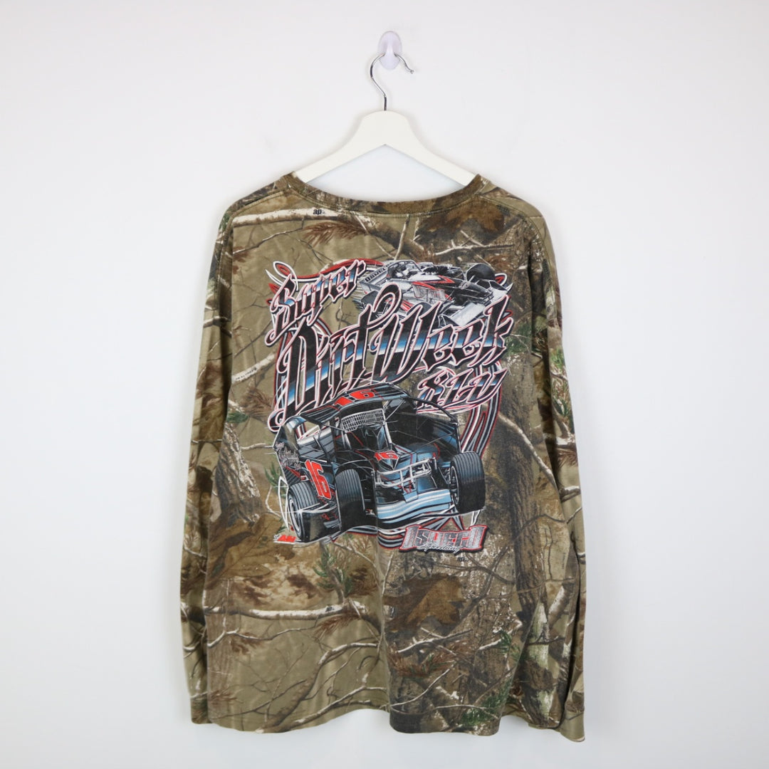 2016 Super Dirt Week Real Tree Camo Long Sleeve Racing Tee - XXL-NEWLIFE Clothing