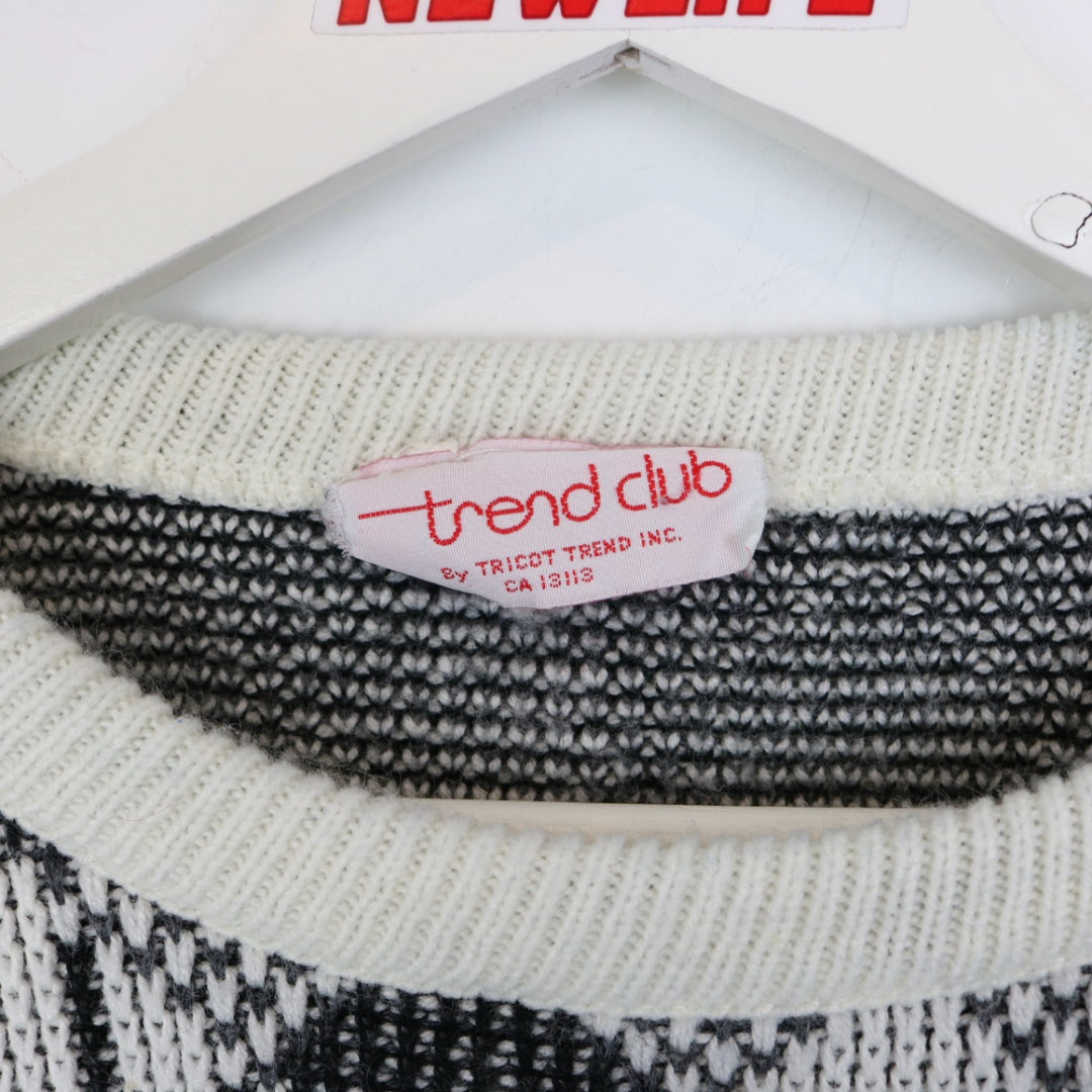 Vintage 80's Trend Club Patterned Knit Sweater - M-NEWLIFE Clothing