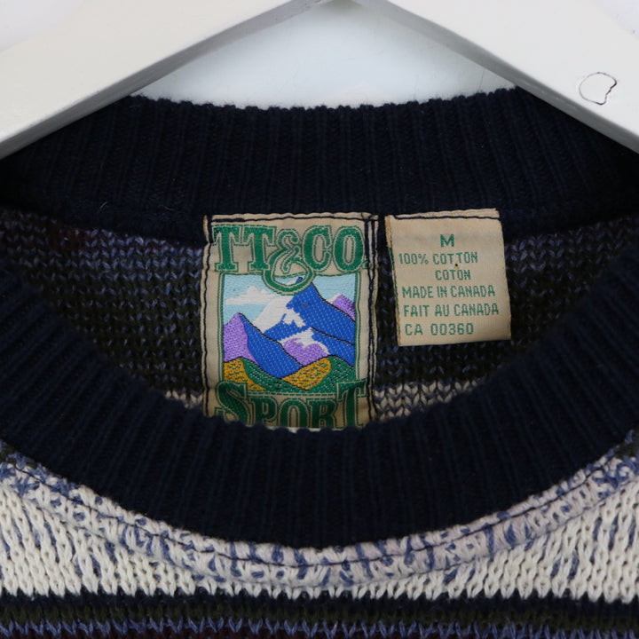 Vintage 90's TT&Co Patterned Knit Sweater - M-NEWLIFE Clothing