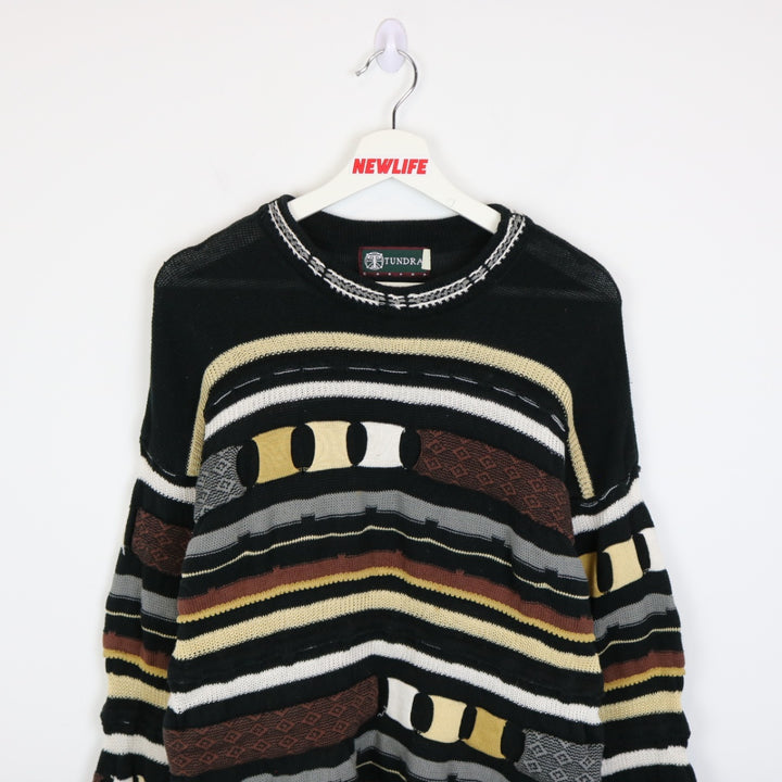 Vintage 90's Tundra Textured Coogi Style Knit Sweater - S-NEWLIFE Clothing