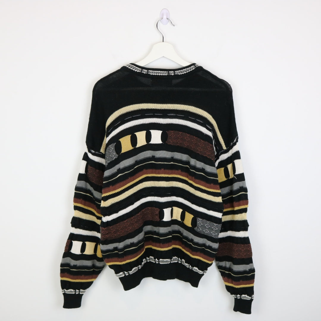 Vintage 90's Tundra Textured Coogi Style Knit Sweater - S-NEWLIFE Clothing