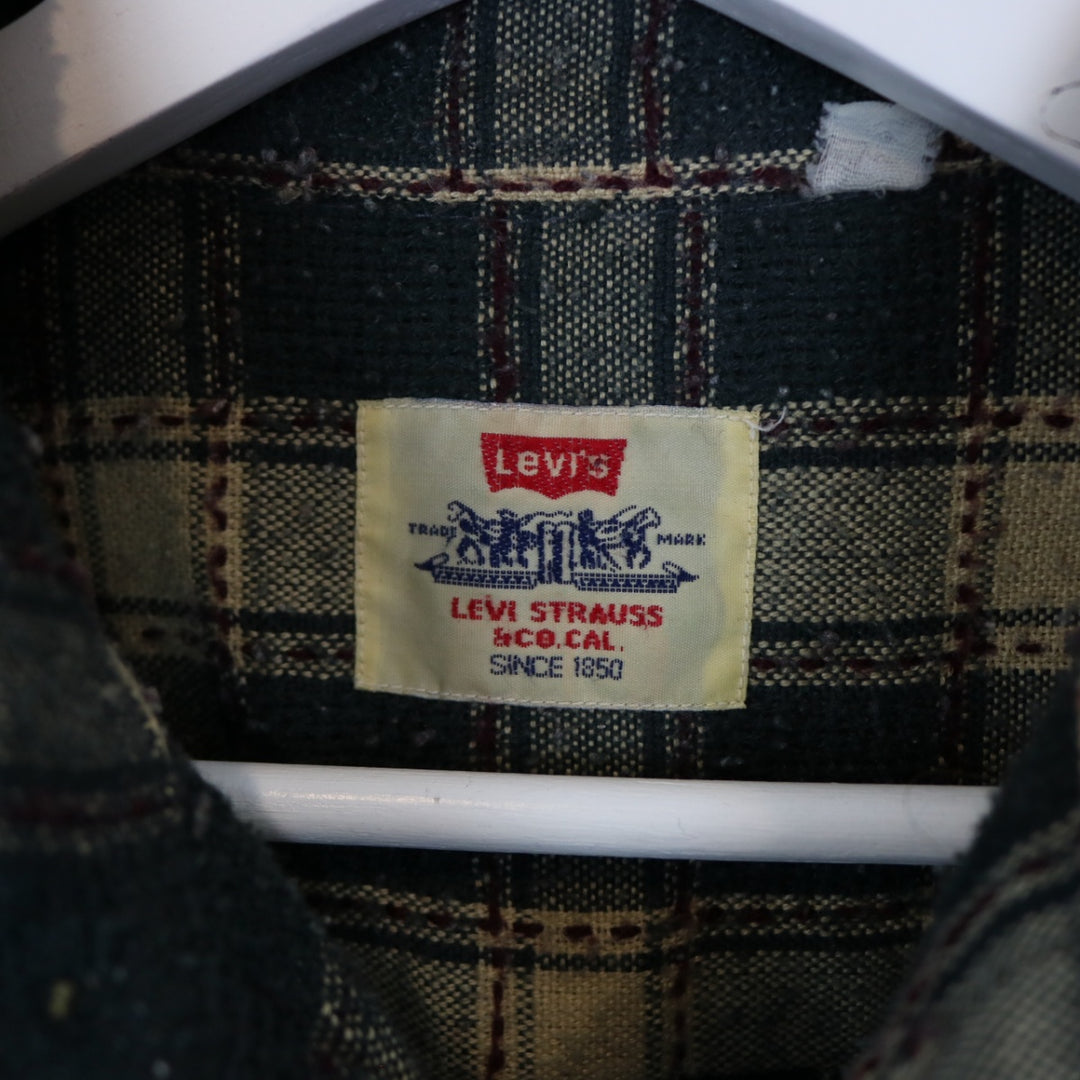Vintage 80's Levi's Blue Tab Plaid Button Up - M-NEWLIFE Clothing